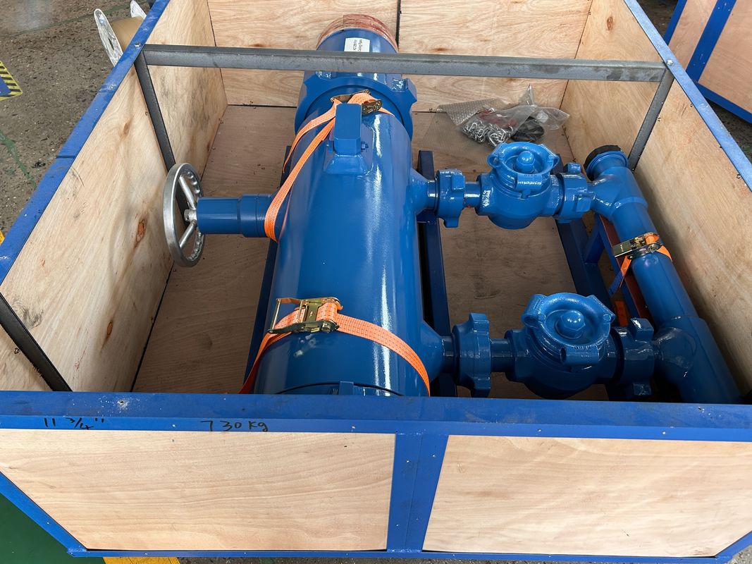 13-3/8'' API Kapak BTC Bağlama Bağlantılı 54Mpa Test Basıncı Ahşap Paketle Çift Fiş Çimento Başlığı 810KG