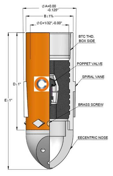Tek Valflı Plug-in Float Shoe Oil Field Cementing Equipment for Oil Drilling Production 1 Yıllık Garanti Pompa Çekirdekleri